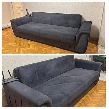 supreme mebel: Tund. Goy rəngdə, müasir dizaynlı rahat divan Yeni kimidir - Ölçülər — 1