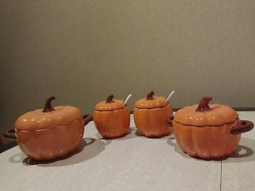 Balqabaq formalı keramika qab dəsti,,, - Dizayn: Balqabaq formasında