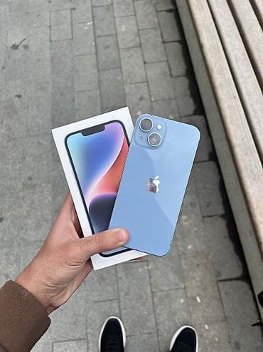 iphone x qiriq: IPhone 14, 128 GB, Mavi, Simsiz şarj, Face ID — 2