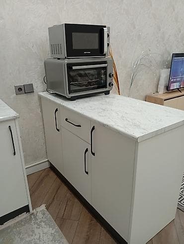 Mətbəx mebeli: Ağ rəngdə müasir mətbəx mebeli dəsti yenidi 5 aydl qurasdrllb - L — 4