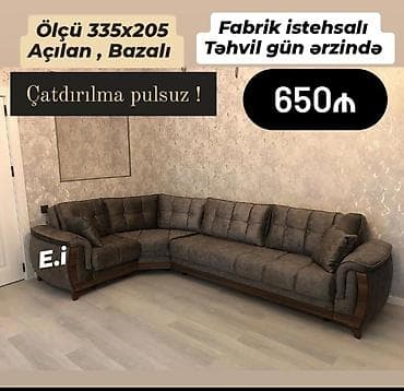 dıvanlar: Künc divan açılan bazalı fabrik istehsalı Yep yeni 650 azn rəng seçimi — 1