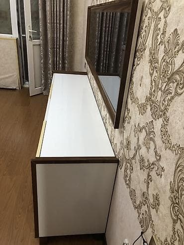beton panel: Uzun güzgülü bufet/dresuar dəsti - Tərkib: divara asılan iri — 3