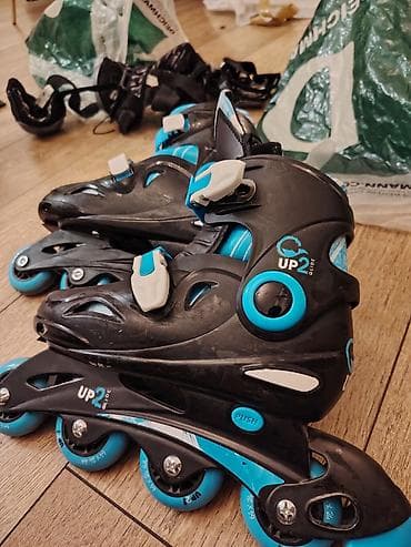 rolik oğlan ucun: UP2GLIDE tənzimlənən oğlan və qız uşaq inline konkiləri. Qoruyucu plus — 2