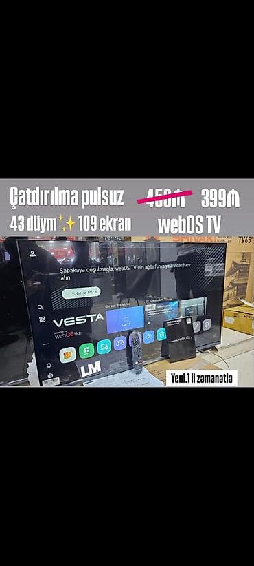 X.💥 _*VESTA*_ televizor _*SMART webOStv*_ *43düym /109sm lalafo.az -da X.💥 _*VESTA*_ televizor _*SMART webOStv*_ *43düym /109sm