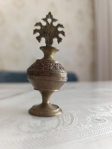 бра бронза: Bürünc dekorativ qab – miniatür ətir/xaşxaş qabı - Material: bürünc - — 1