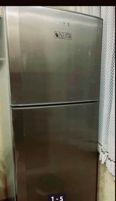 xaladenik ustası: İşlənmiş 2 qapılı Beko Soyuducu Satılır, rəng - Boz, Təkərli — 3