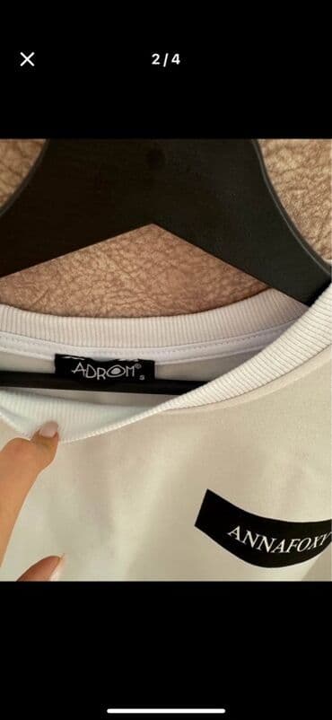 женские спортивные костюмы на синтепоне: Ağ rəngli qadın idman dəsti — ADROM brendi. - İki hissə: uzunqol — 2