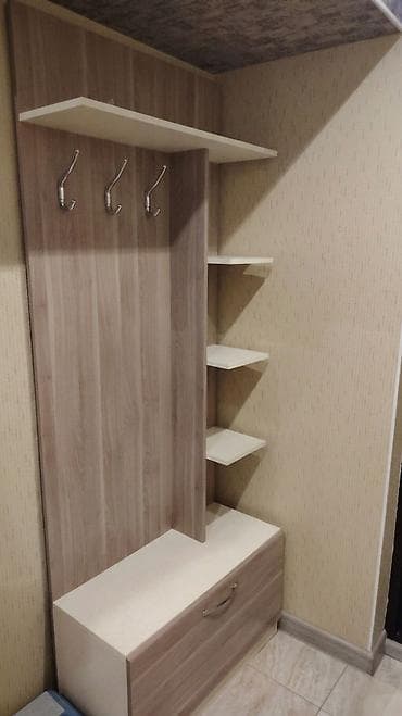 divar şkafı: Dəhliz üçün mebel - Material: laminat/LDSP ağac teksturalı panel və — 1