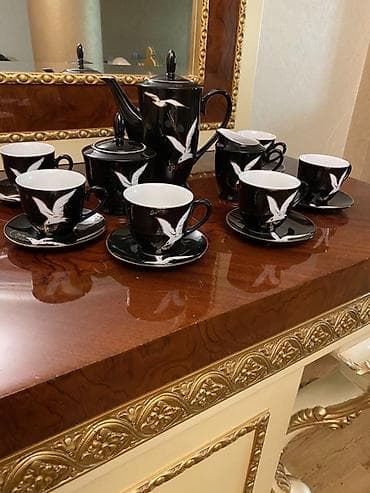 Çay dəsti, rəng - Qara, Farfor, 6 nəfərlik lalafo.az -da Çay dəsti, rəng - Qara, Farfor, 6 nəfərlik