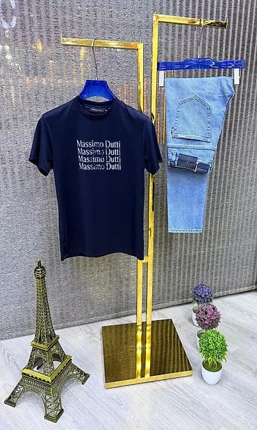 Şəxsi əşyalar: Kişi T‑shirt kolleksiyası Brend variantları: - Massimo Dutti qısaqol — 5