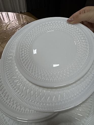 satt: Boşqablar, rəng - Ağ, Şüşə, Fransa — 2