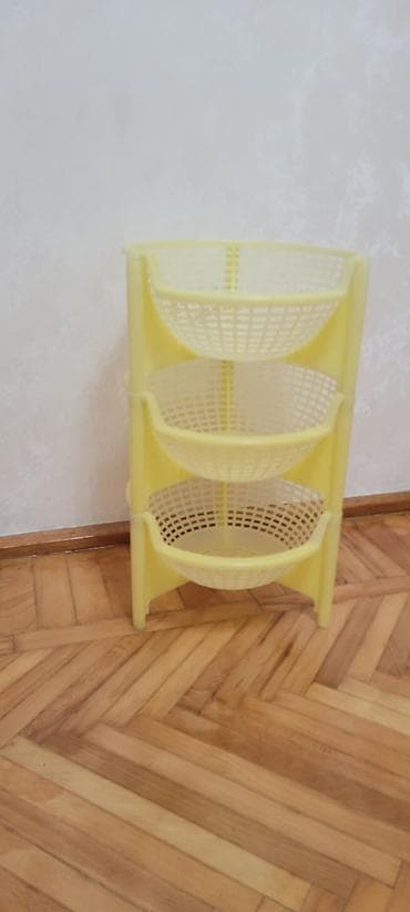 balka: 15 man Qədimidi Plastik 3 mərtəbəli səbət stendi - Material: yüngül — 2