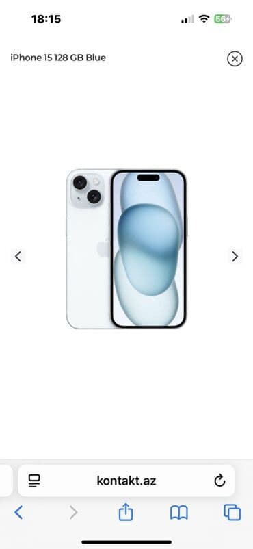 Alfa Romeo: IPhone 15, 128 GB, Mavi — 2