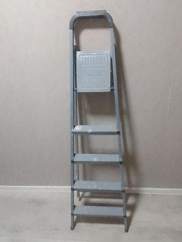 demir pileken: Metall nərdivan – 5 pilləli, qatlanan model - Material: möhkəm metal — 2