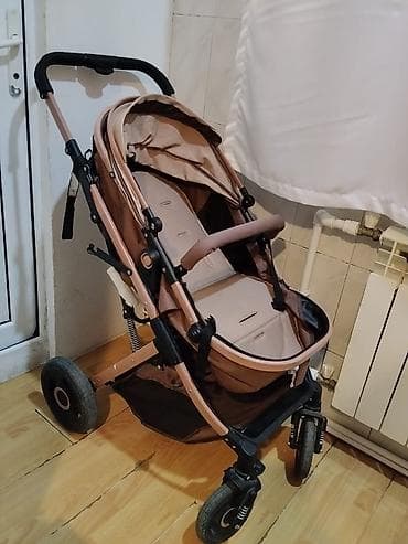 Uşaq arabası – qatlanan, çoxfunksiyalı model - Rəng: bej/qəhvəyi