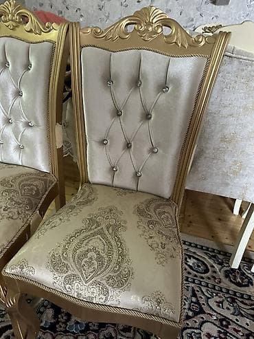 xalç: Qonaq otağı üçün, Qatlanmayan, rəng - Sarı Stul — 2