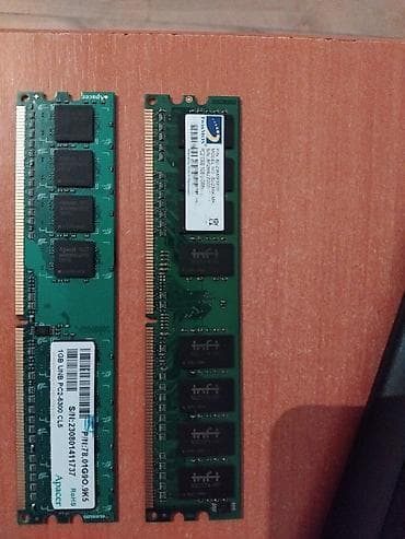Operativ yaddaş (RAM) Apacer, 1 GB, < 1333 Mhz, DDR2, PC üçün, İşlənmiş