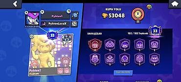 Digər kolleksiyalar: Brawl Stars oyun hesabı - Kupa sayı: 53 048 - Prestij: 33 - — 2