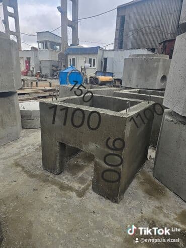 бетонные кольца больших размеров: Dəmir-beton quyu və quyu elementləri Satışı - Kanalizasiya, su və qaz — 66