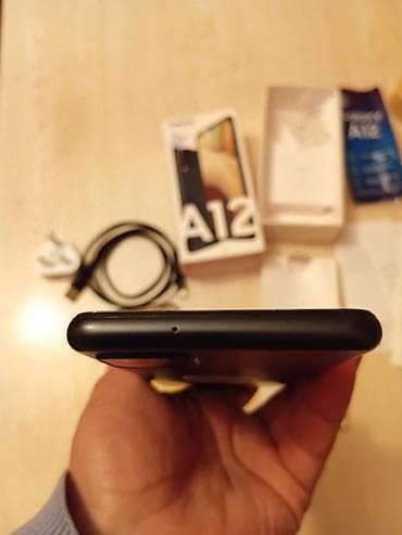 telfon sumqayit: Samsung Galaxy A12, 64 GB, rəng - Qara, Barmaq izi — 6
