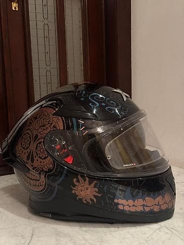 AXOR tam üzlü motosiklet dəbilqəsi – “Sugar Skull” qrafik dizaynı - — 6