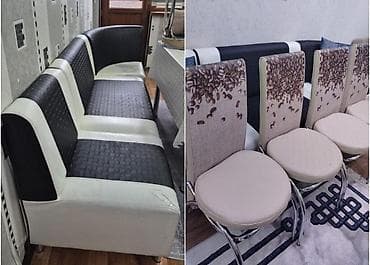 qədimi masa: Mətbəx üçün uqlavoy divan və 4 stul *90 Azn*.Təcili çıxmalıdır. Ünvan — 1