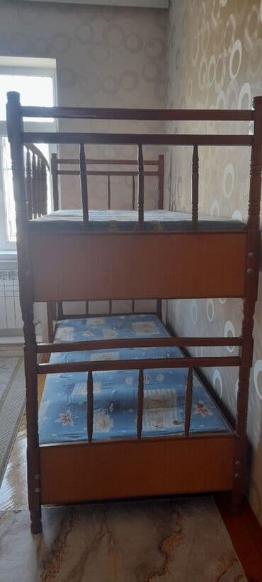 двухъярусная кровать для мальчика: Oğlan və qız üçün, İşlənmiş, Çarpayı — 2