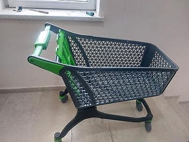 Mağaza arabaları: Supermarket alış-veriş arabası - Material: möhkəm plastik və metal — 4