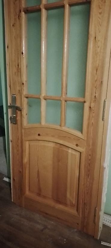 akasiya agaci: Taxta və MDF otaq qapıları - Material: biri təbii ağacdan (şüşəli) — 2