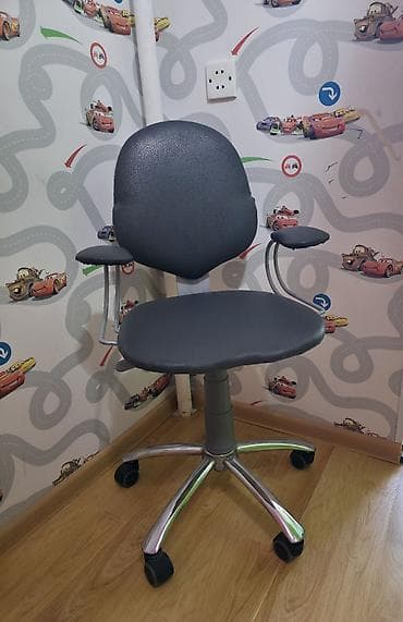 Офисная мебель: Ofis/Kompüter kreslosu - Rəng: tünd boz - Material: yumşaq süni dəri — 3
