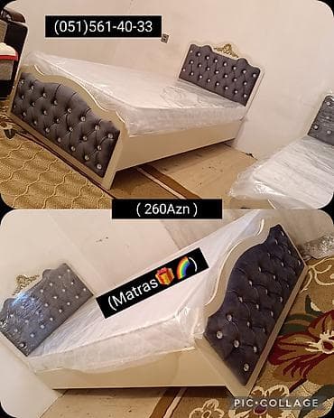 Sifarişlə ev mebeli: Tek carpayilar isdenilen Rengde🌈 ve dizaynda sifarisle yiglir matras — 1