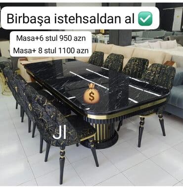 işlənmiş stol stul desti: Masa desti rəng seçimi var — 1