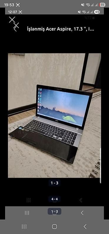 gta 5 disk pc: Acer Aspire V3-771 noutbuk - Ekran: 17.3" geniş Full HD panel (matris — 1