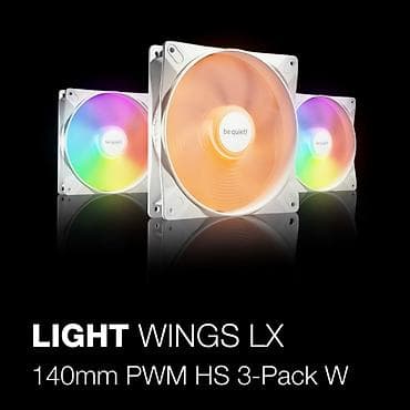 Be quiet! Light Wings LX 140mm PWM High-Speed White – 3’lü fan dəsti at lalafo.az Be quiet! Light Wings LX 140mm PWM High-Speed White – 3’lü fan dəsti