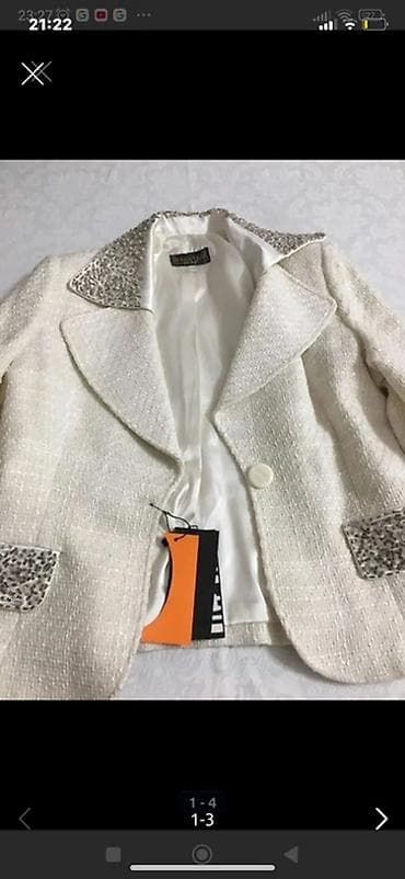 muncuq: Qadın üçün dəst – jaket və ətək - Rəng: krem/ivori tonları (jaket və — 1