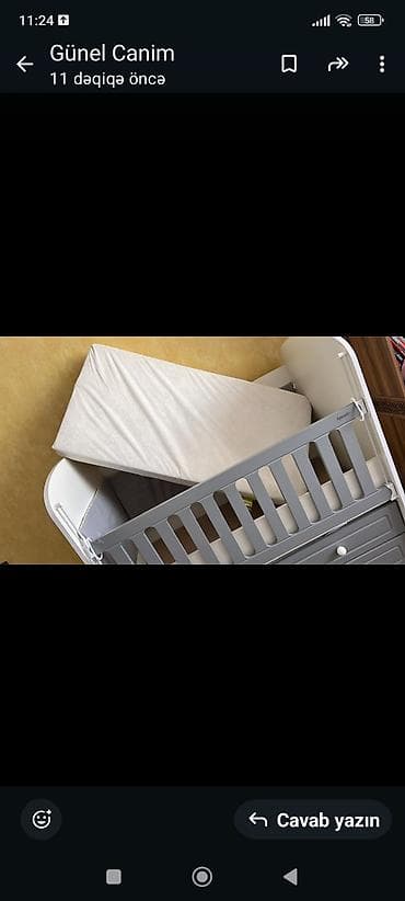Oğlan və qız üçün, Dördbucaq, Beşik, Dəst ilə, Matras ilə, Yellənmə mexanizmsiz — 2