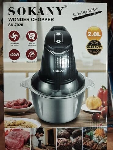 boya aparatı: Blender Doğrayıcı Sokany SK-7020 Güc 400W 2l həcmi var Iki qat bıçaqlı — 3