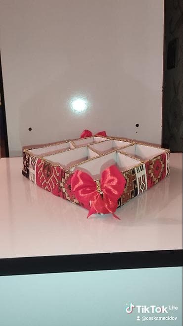 nişan dekor: Dekorativ əl işləri – təşkilatçı və səbət dəsti - Kvadrat formalı — 2