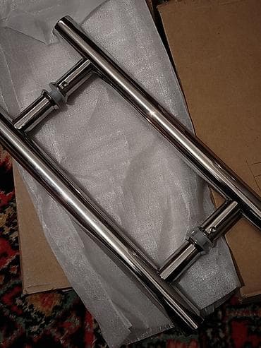 serf qapılar: Təmiz nikel şüşə qapı üçün iki tərəfli tutacaq dəsti ( yalnız iki — 1