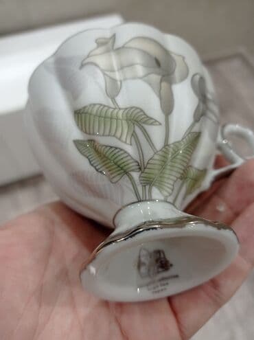 8 mart dekorlari: Çay dəsti, rəng - Ağ, Farfor, 6 nəfərlik, Yaponiya — 4