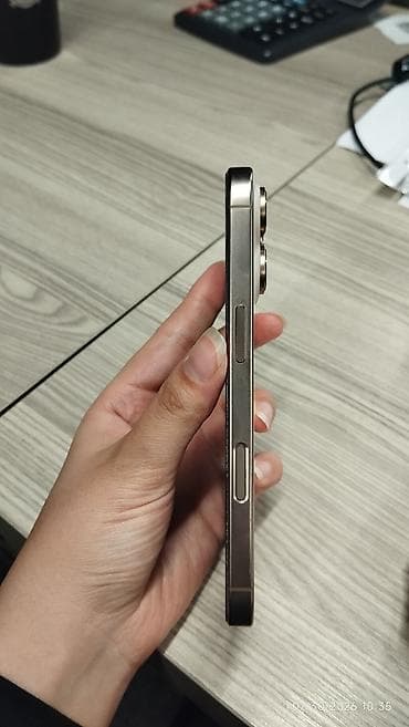 IPhone 16 Pro, 128 GB, Desert Titanium, Barmaq izi, Face ID — 6