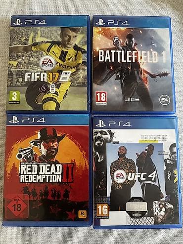PS4 Oyunlar UFC 4 (30AZN) RED DEAD REDEMPTION 2 (40AZN) BATTLEFIELD 1