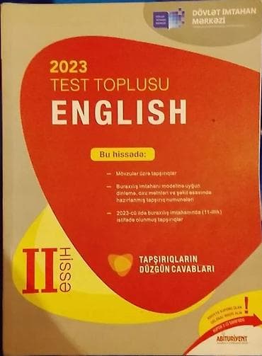 İngilis dili Testlər 11-ci sinif, DİM, 2-ci hissə, 2023 il — 1