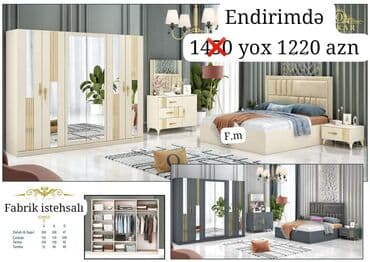 yataq dosekleri: İkinəfərlik çarpayı, Dolab, Termo, 2 tumba, Yeni — 1