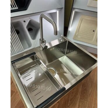 moyka metbext: Yeni Kvadrat Mətbəx çanağı, Paslanmaz polad, Pulsuz çatdırılma — 6