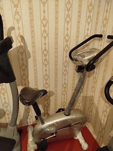 velotrenajorlar: Gümüşü rəngdə olan bu stasionar velosiped evdə məşq etmək üçün — 1