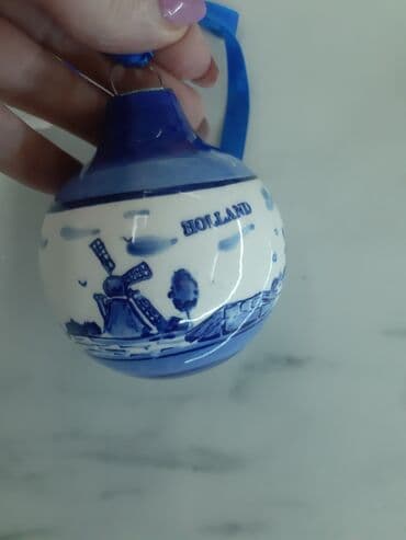 kure coreyi: Сувенир елочная игрушка. Привозная с Голландии. Фарфор. Ручная работа — 5