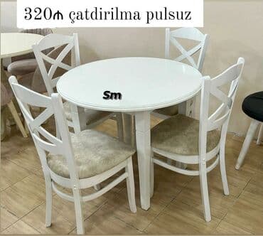 Masa və oturacaq dəstləri: Mətbəx üçün, Yeni, Açılan, 4 stul — 17