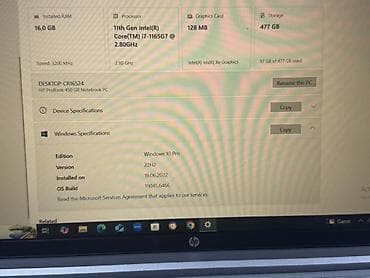 hp notebook 450 g7: HP noutbuk – gümüşü alüminium gövdə, nazik və yüngül dizayn — 10