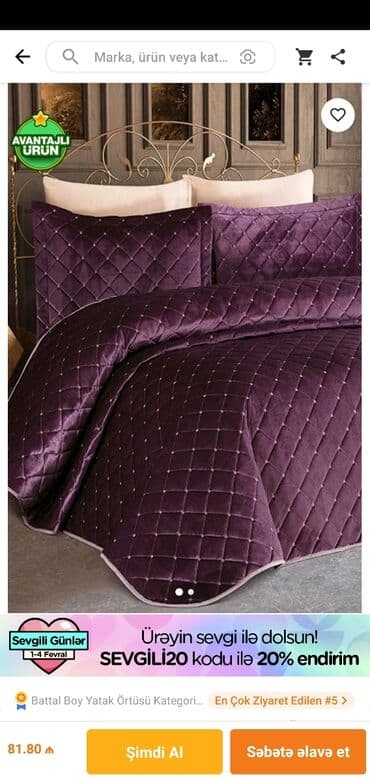 örtükler: Yataq üçün Yeni rəng - Bənövşəyi Yataq örtüyü, Ünvandan götürmə, Ödənişli çatdırılma — 2